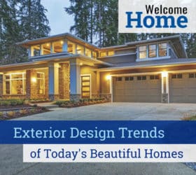 Exterior Design Trends - Modern Home with Outdoor Lighting