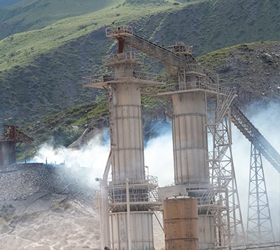 A lithium mining operation