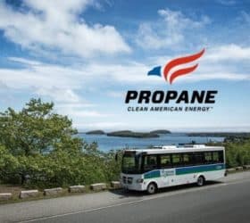 Propane bus at scenic overlook