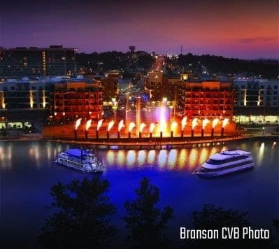 Branson, Missouri skyline at night. Photo by Branson CVB