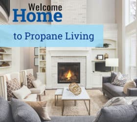 Propane Fireplace in a Modern Living Room