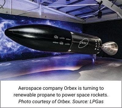 Propane space rocket. Photo courtesy of Orbex. Photo source is LP Gas