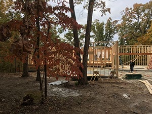 View of the Site with the Walls Up